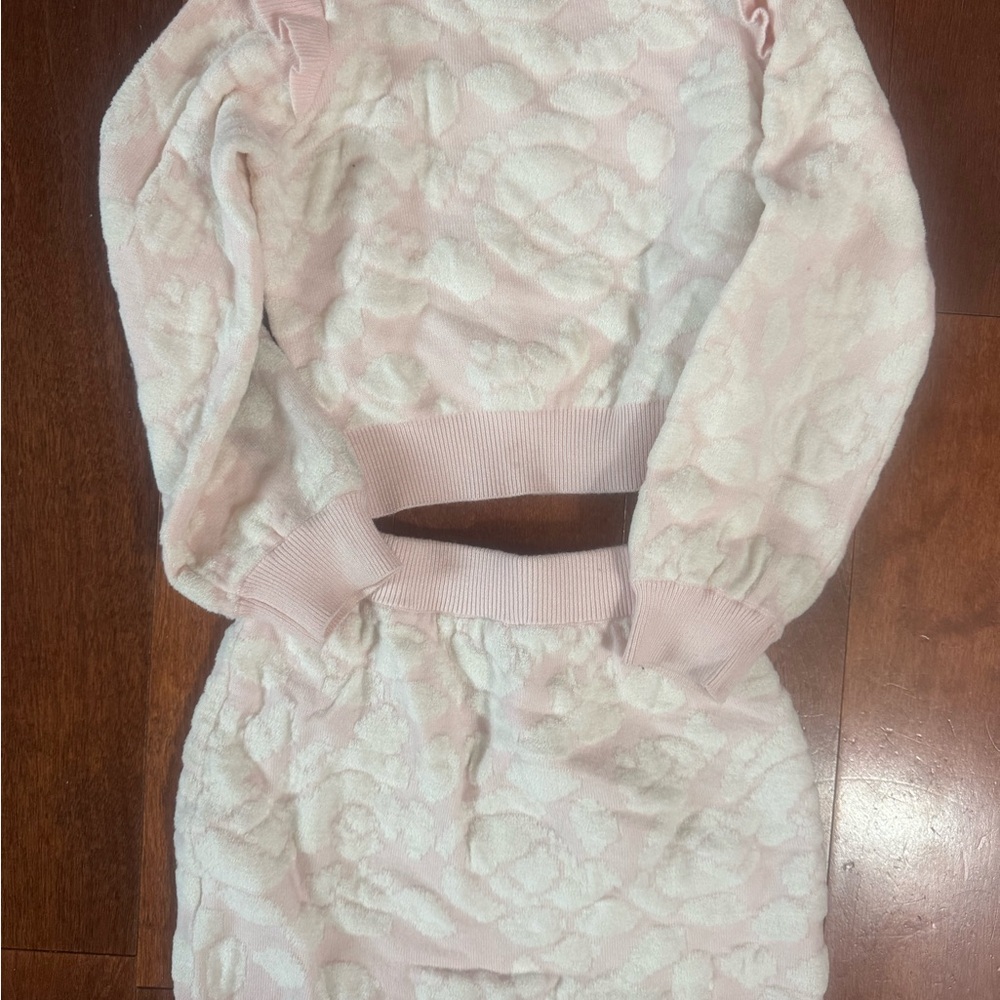 Janie and Jack Pink and White Kids Matching Set